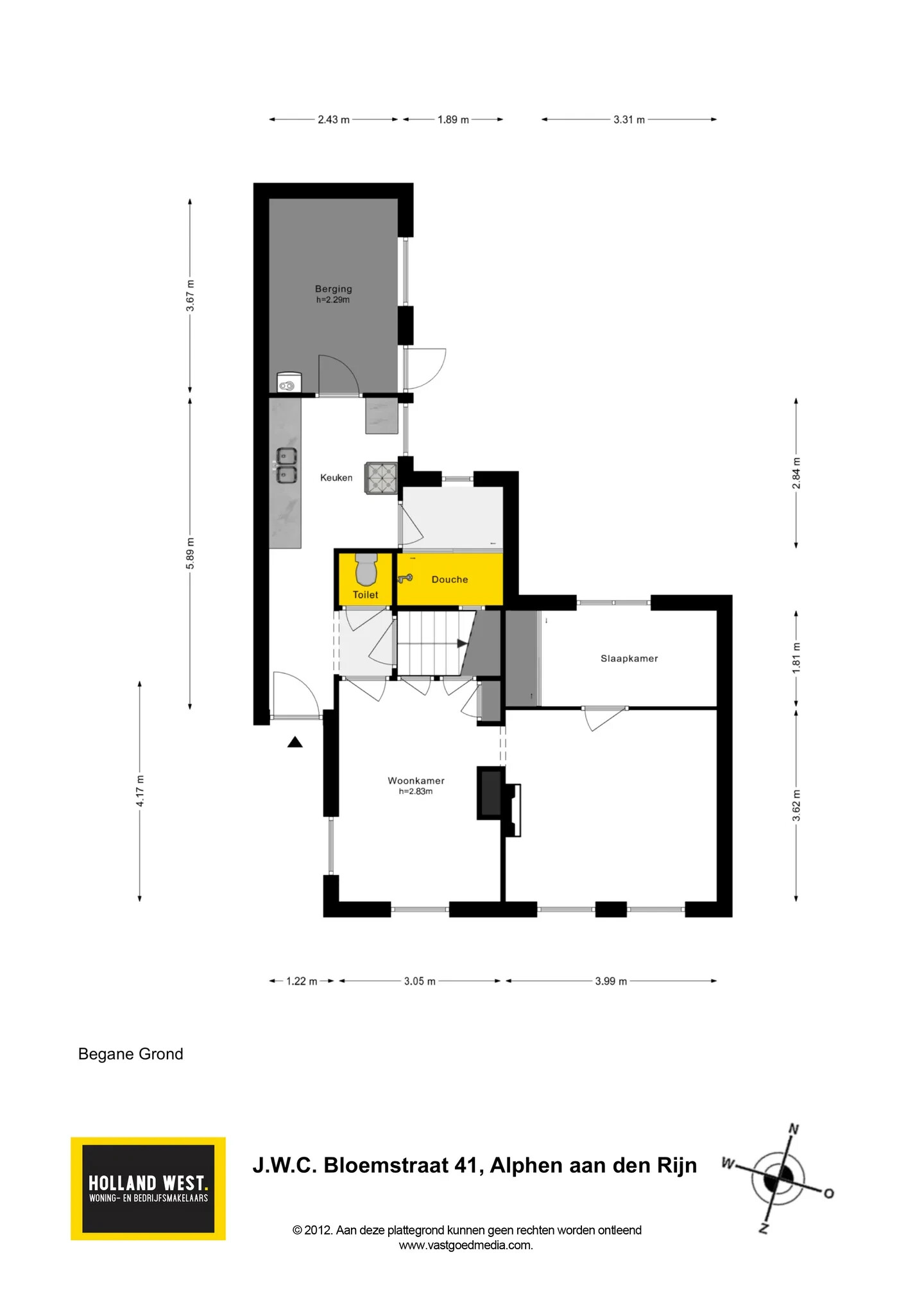 Tussenwoning te koop: J.W.C. Bloemstraat 41, Alphen Aan Den Rijn