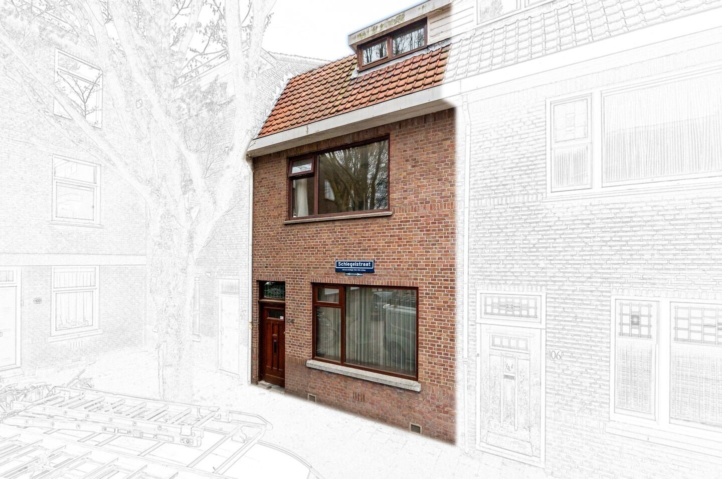 Tussenwoning te koop: Schlegelstraat 104, 'S-Gravenhage