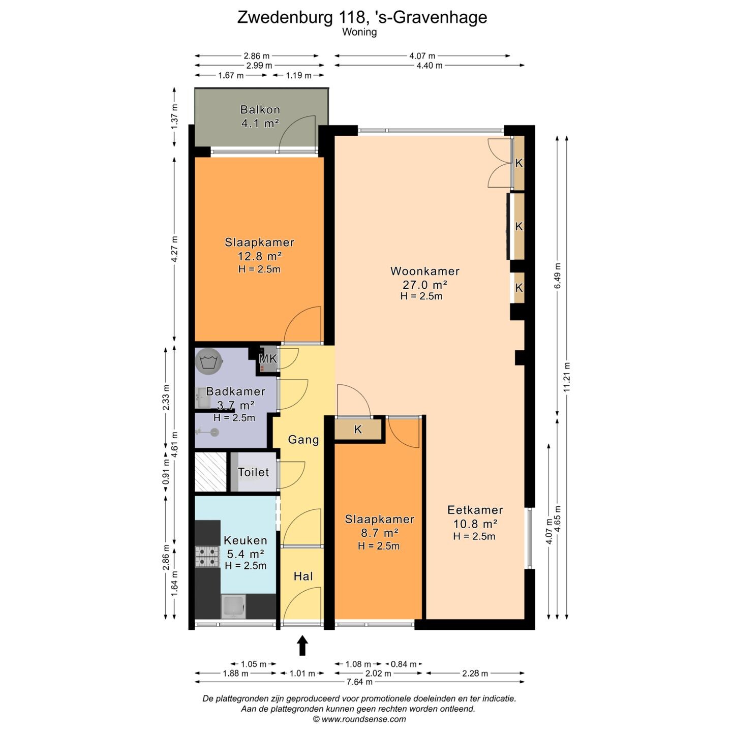 Appartement te koop: Zwedenburg 118, 'S-Gravenhage
