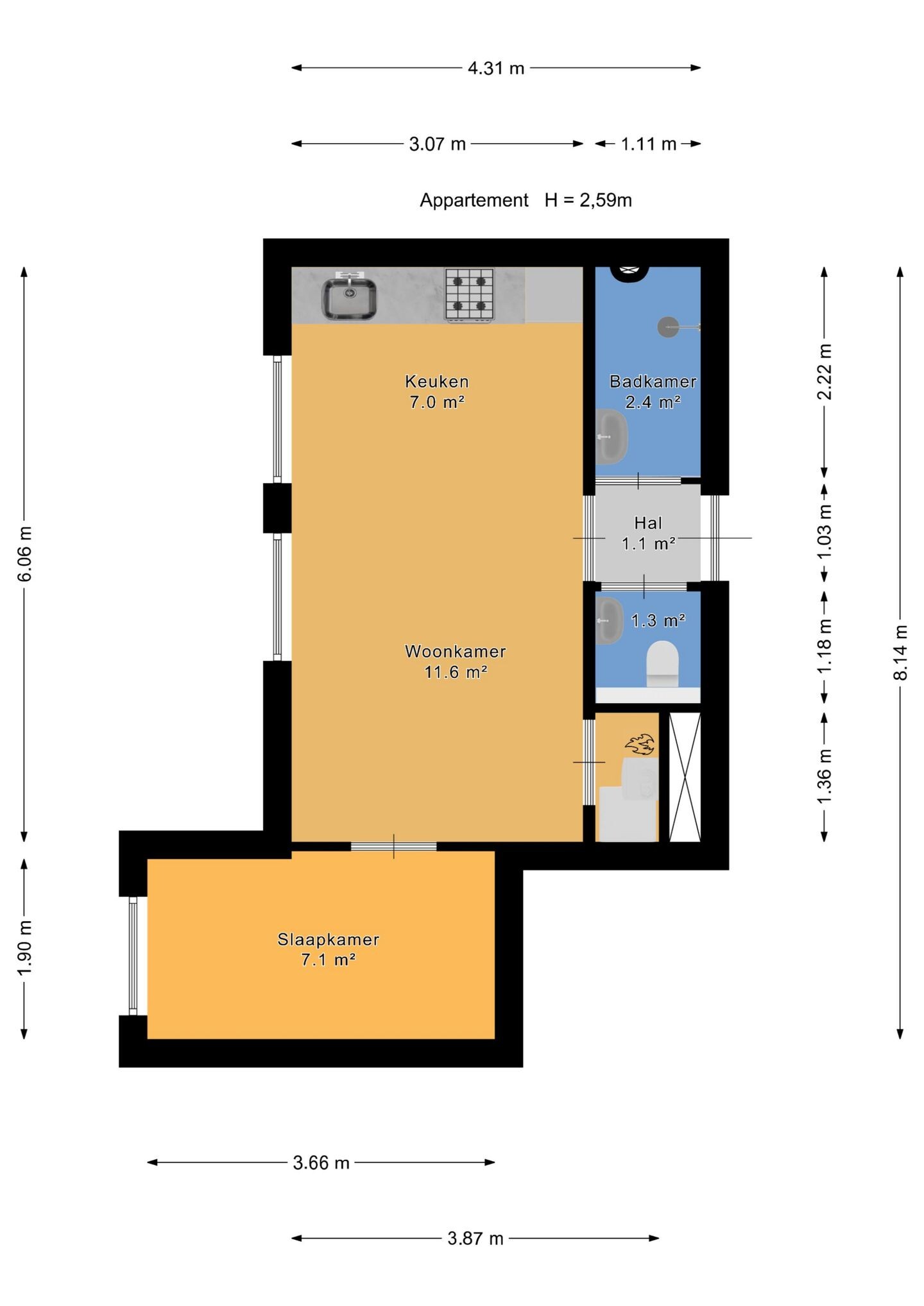 Studio te koop: Dorpsstraat 40A, Nootdorp