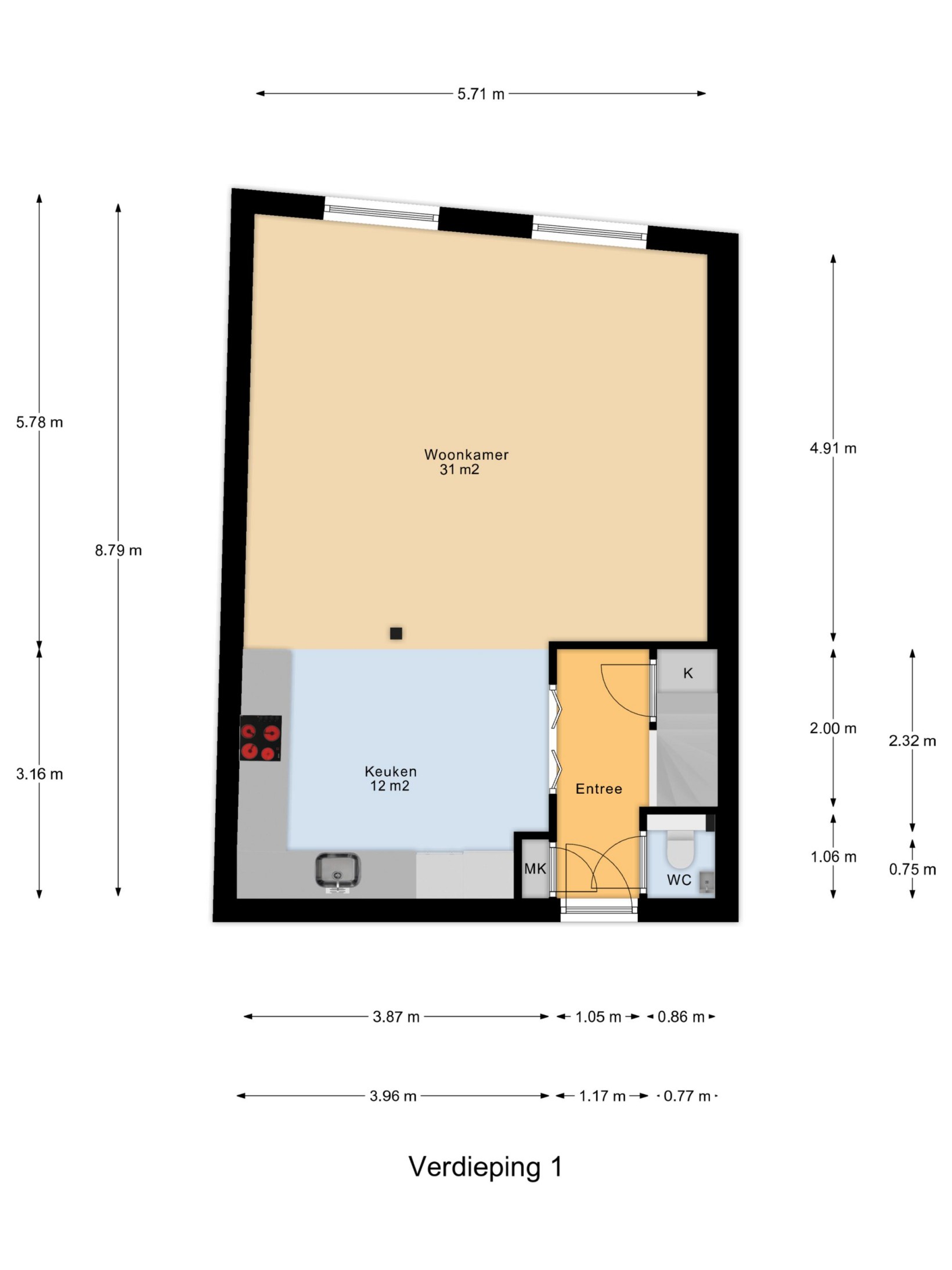 Appartement te koop: Turfmarkt 2C, Gouda