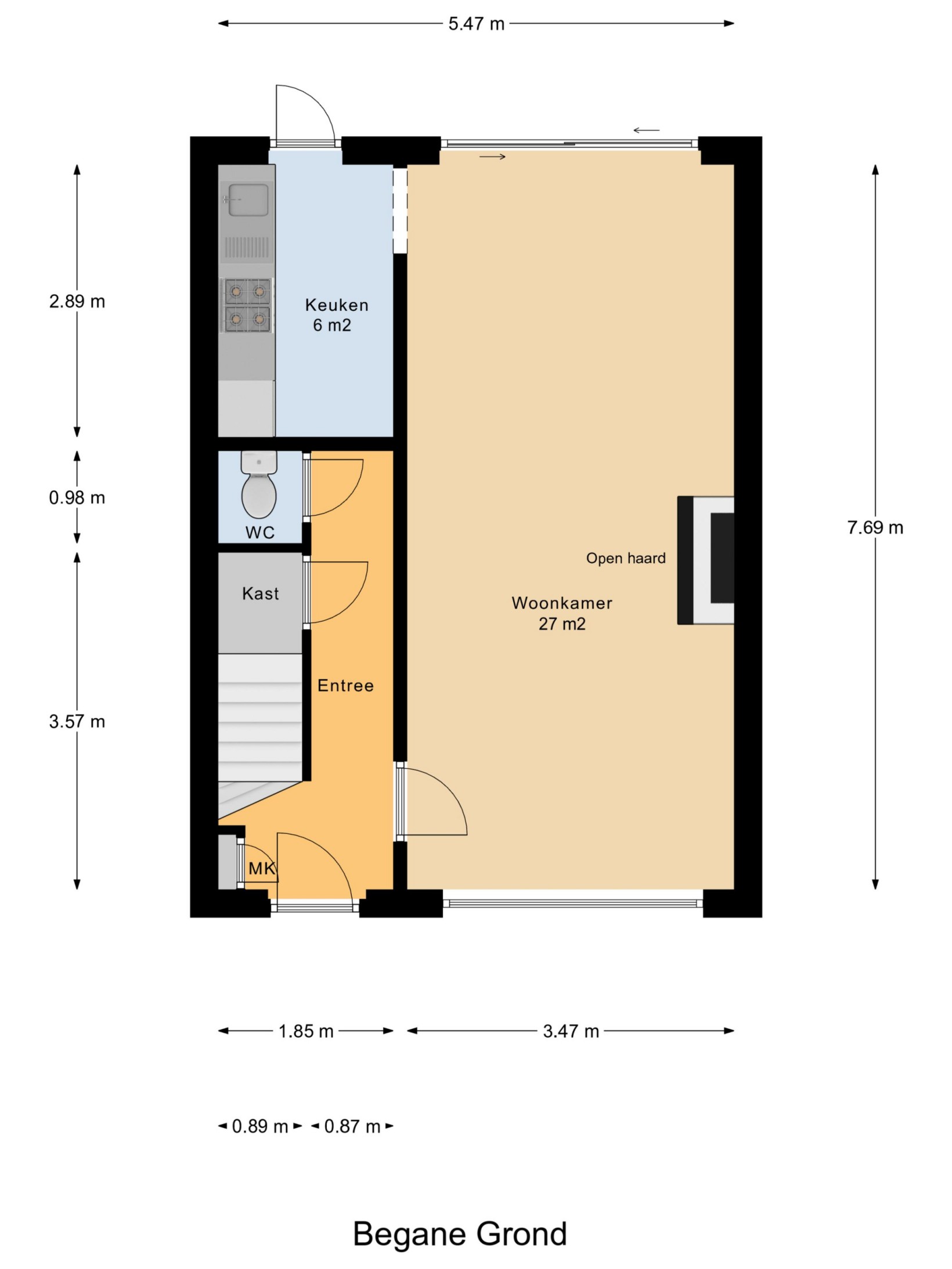 Tussenwoning te koop: van Baerlestraat 49, Gouda