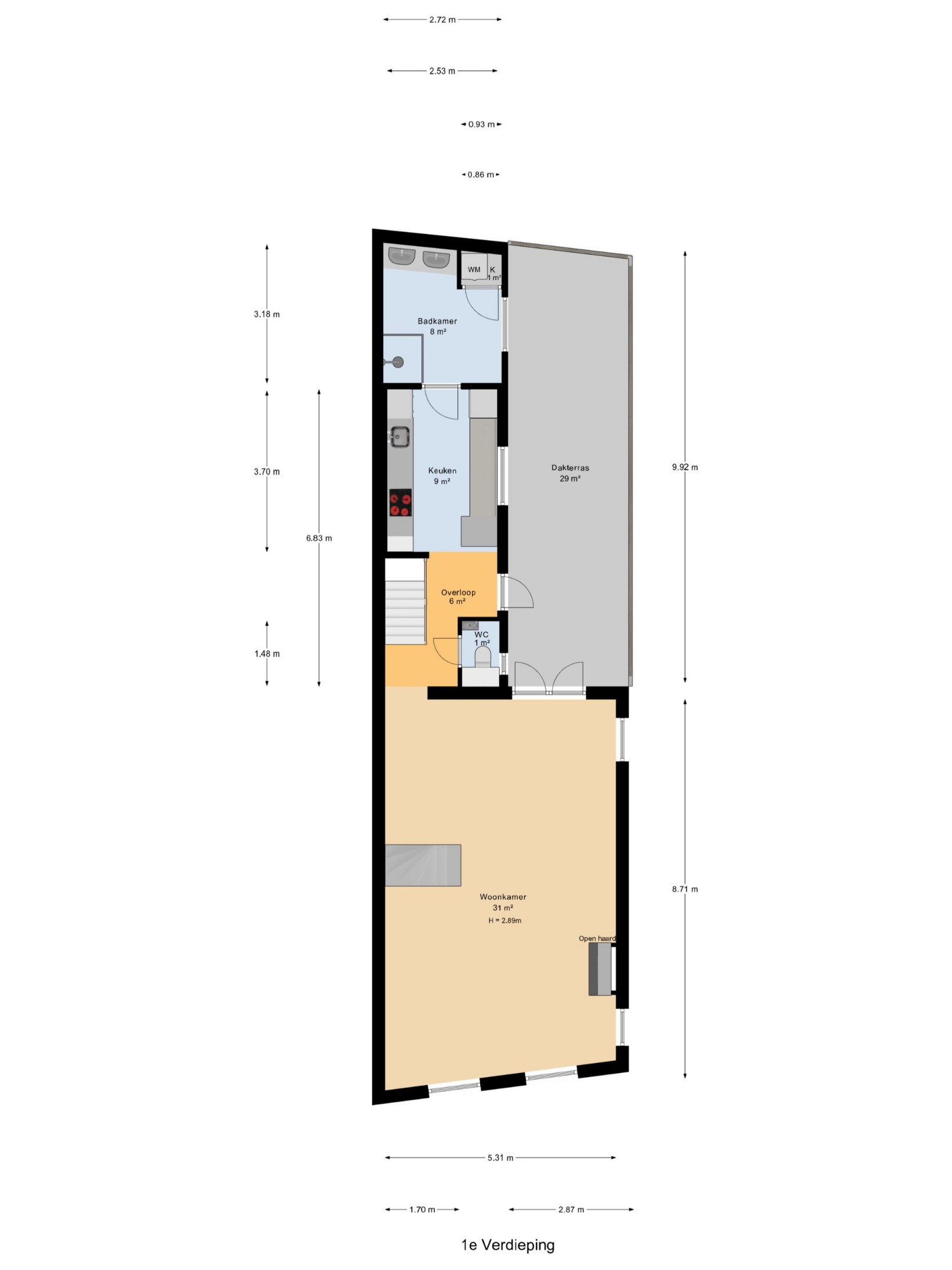 Appartement te koop: Klein Amerika 1B, Gouda