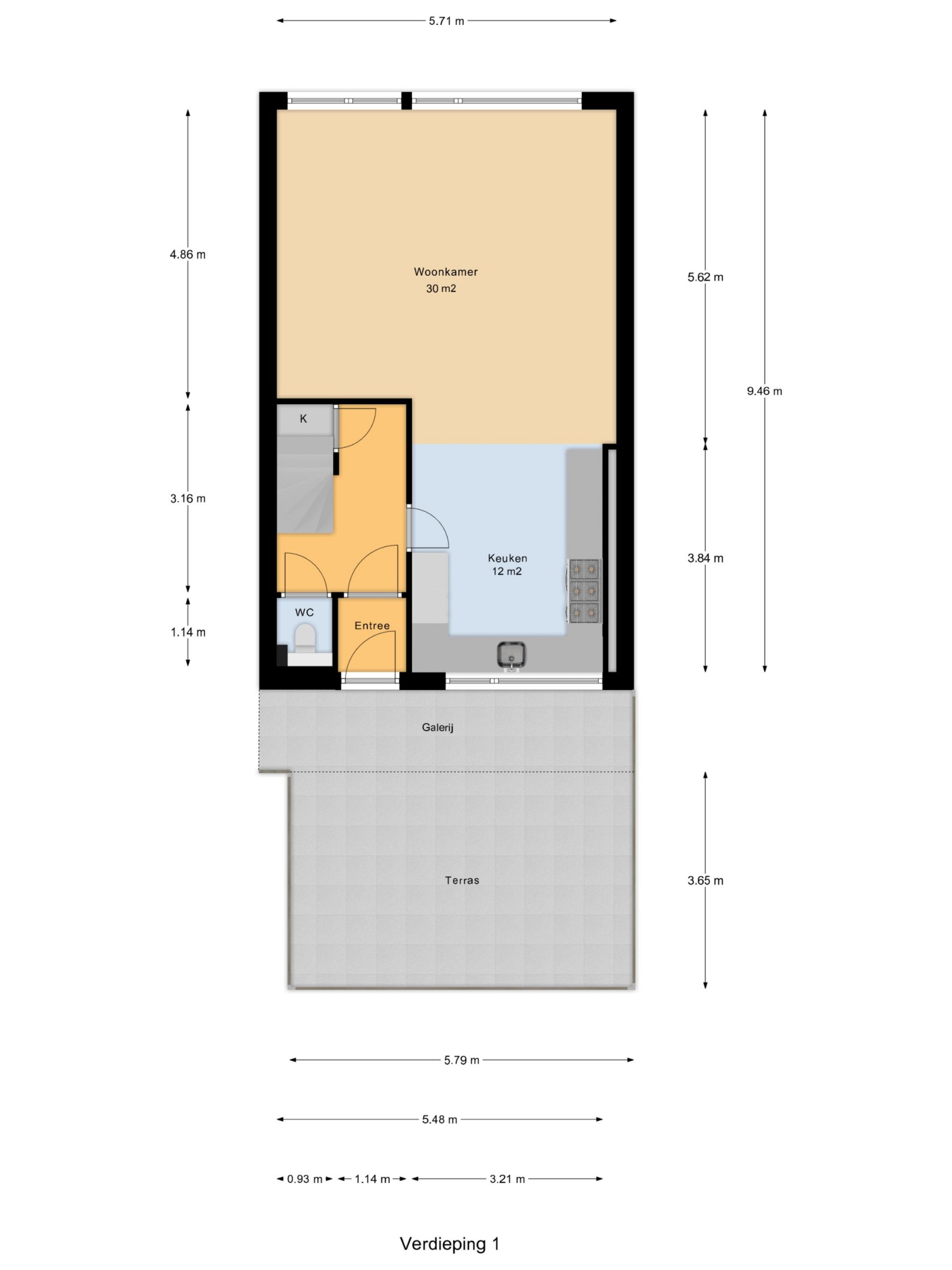 Appartement te koop: Van Staverenstraat 20A, Reeuwijk