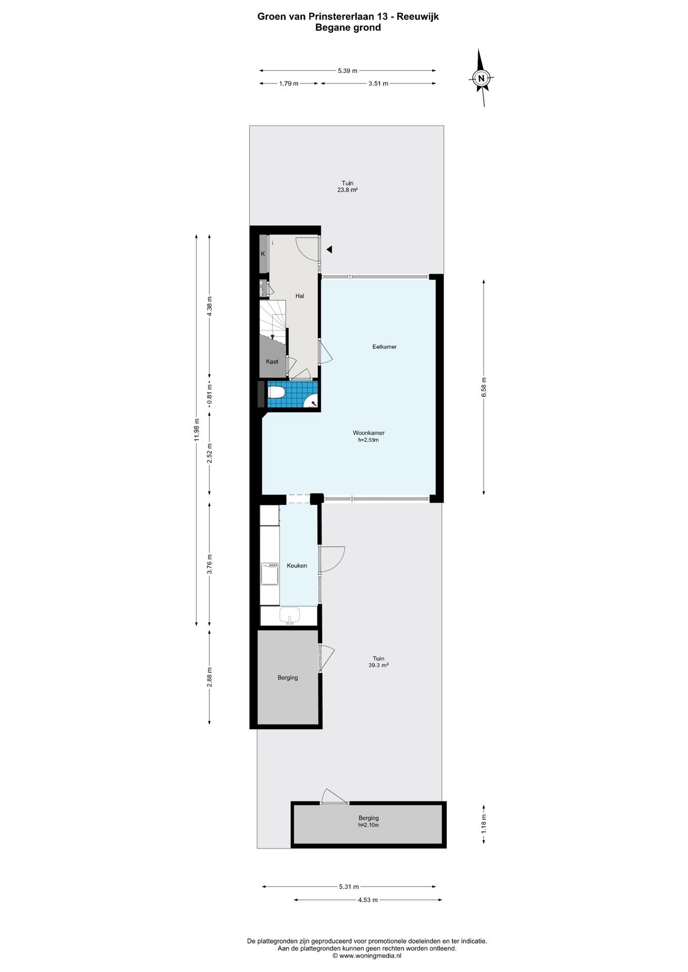 Tussenwoning te koop: Groen van Prinstererlaan 13, Reeuwijk