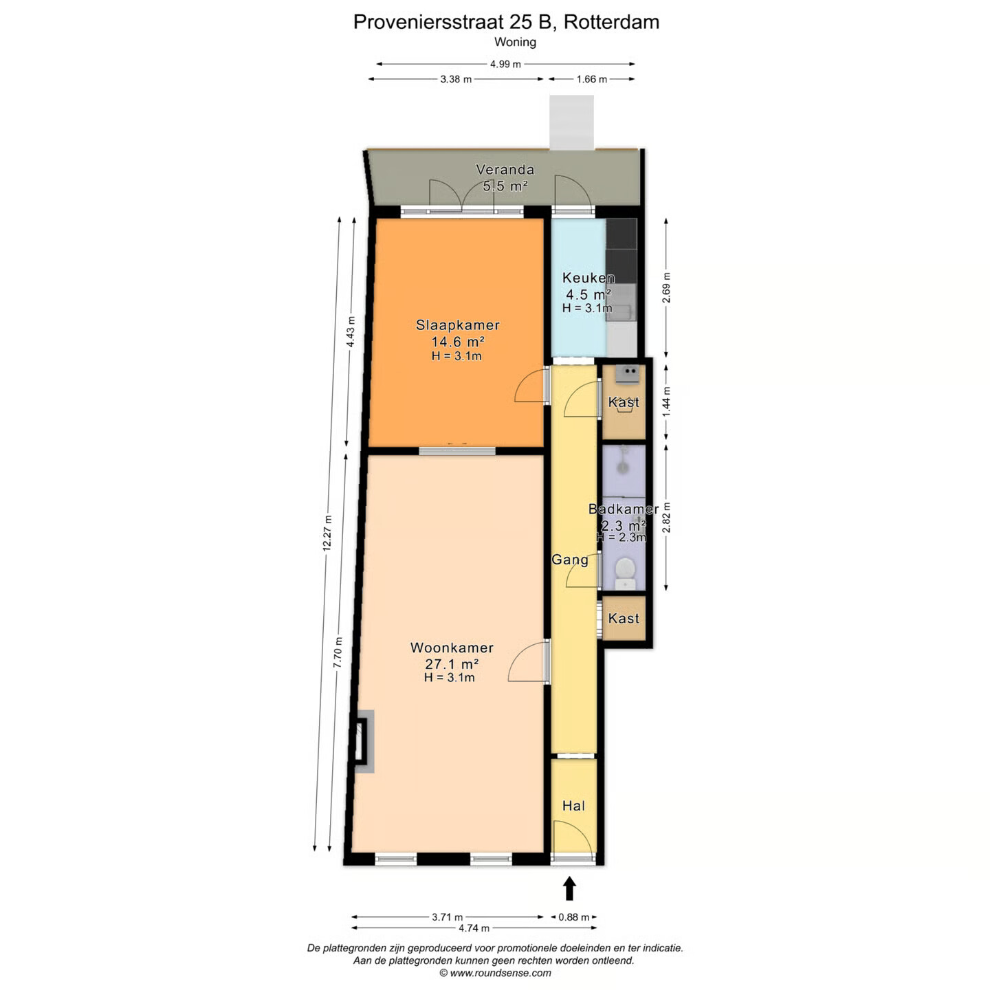 Appartement te koop: Proveniersstraat 25B, Rotterdam