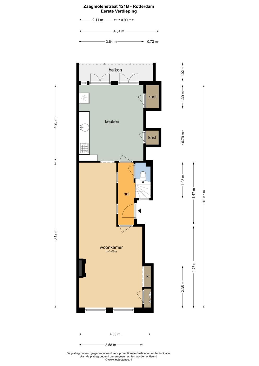 Appartement te koop: Zaagmolenstraat 121BBOL, Rotterdam