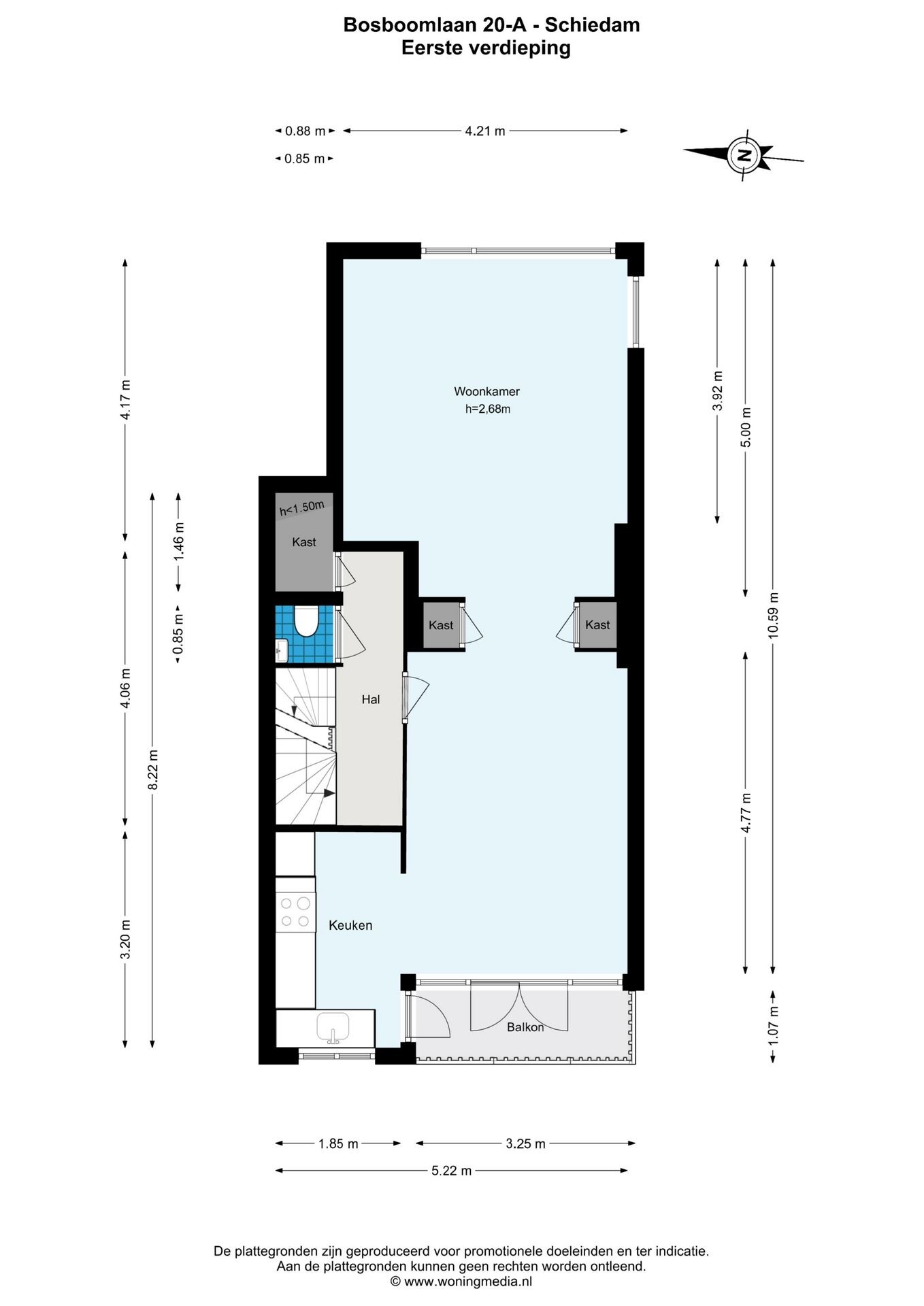 Appartement te koop: Bosboomlaan 20A, Schiedam