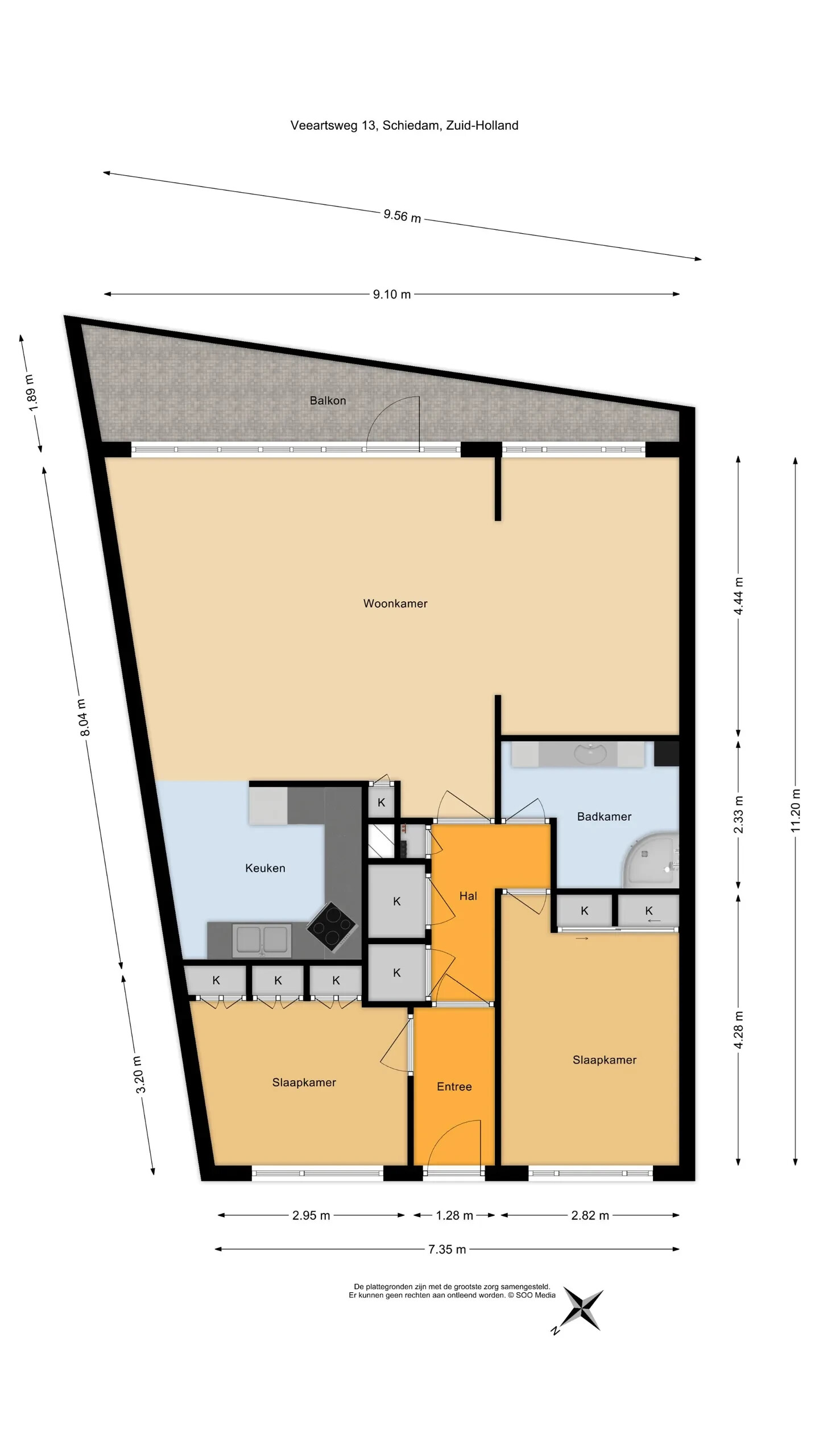 Appartement te koop: Veeartsweg 13, Schiedam