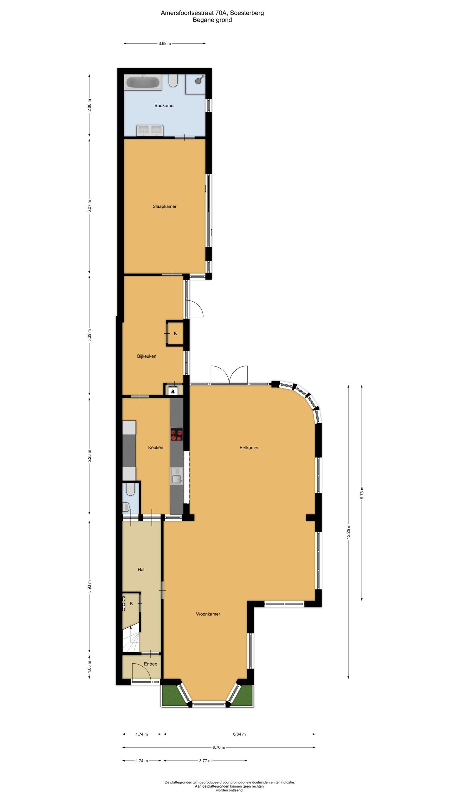 Twee-onder-één-kap te koop: Amersfoortsestraat 70A, Soesterberg