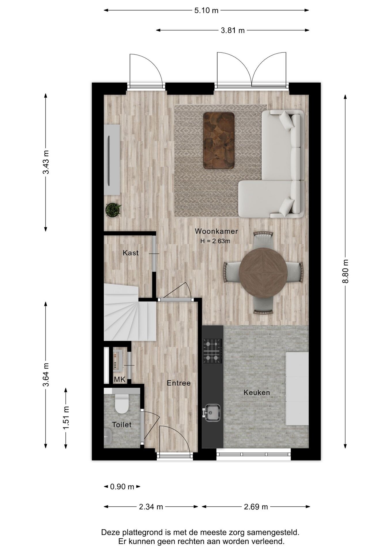 Tussenwoning te koop: Vellerselaan 100, Barneveld