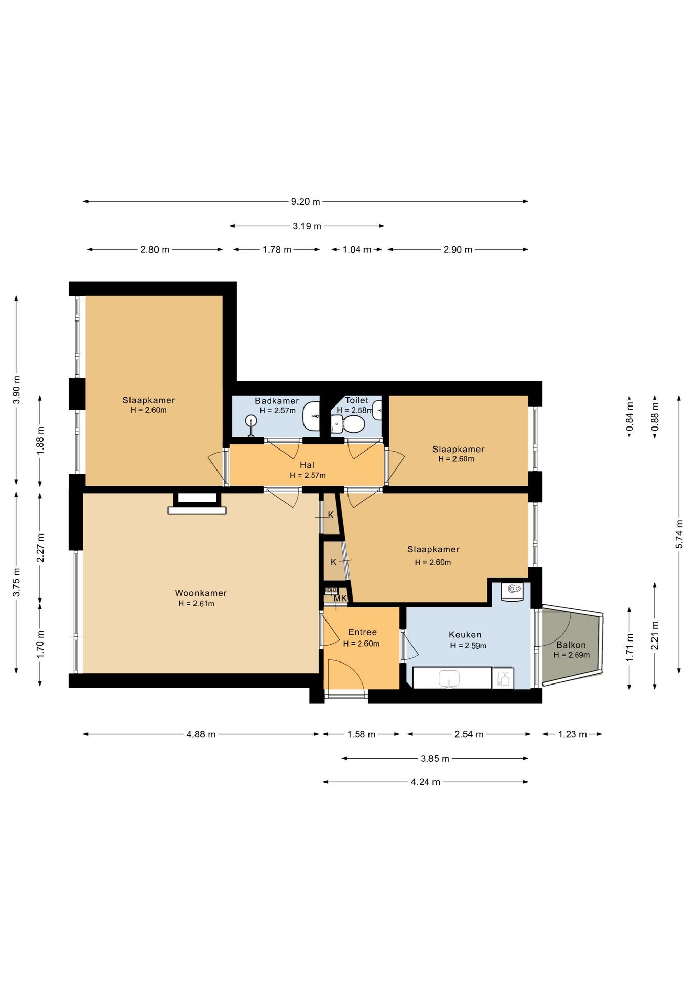 Appartement te koop: Kappeyne van de Coppellolaan 54B, Amersfoort