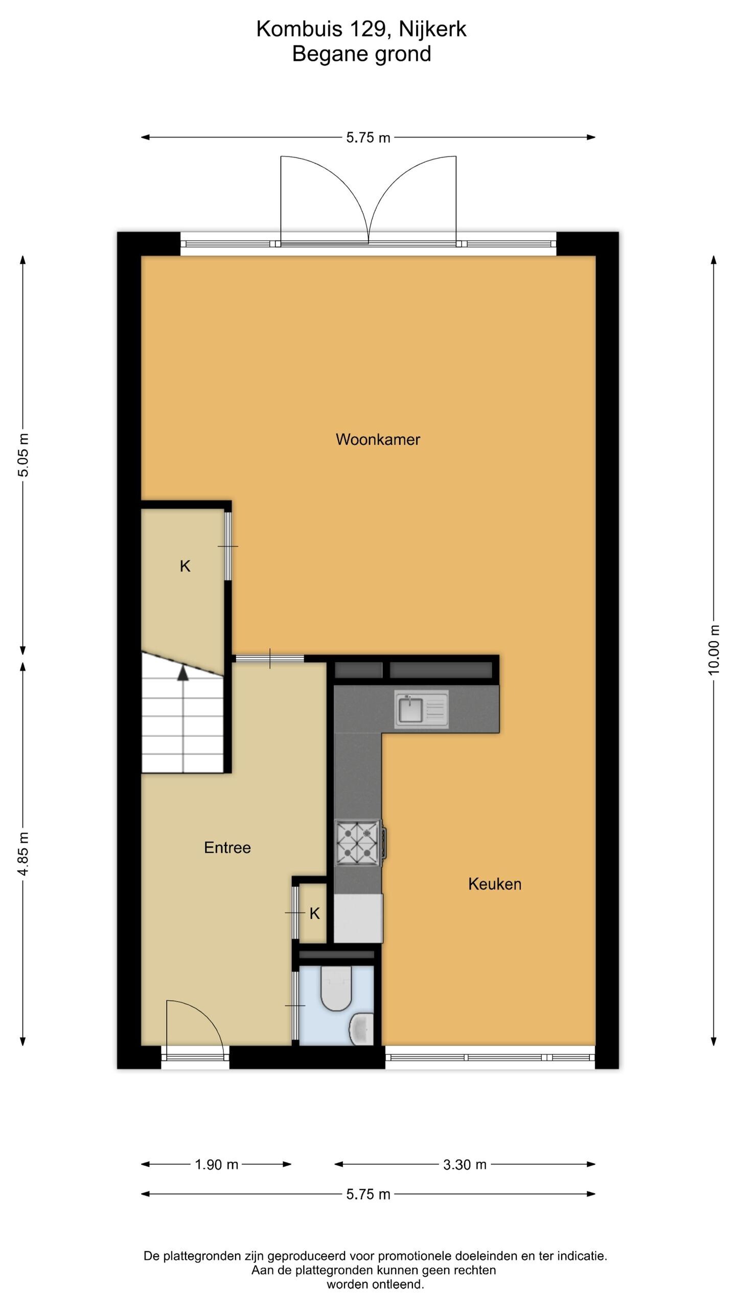 Tussenwoning te koop: Kombuis 129, Nijkerk