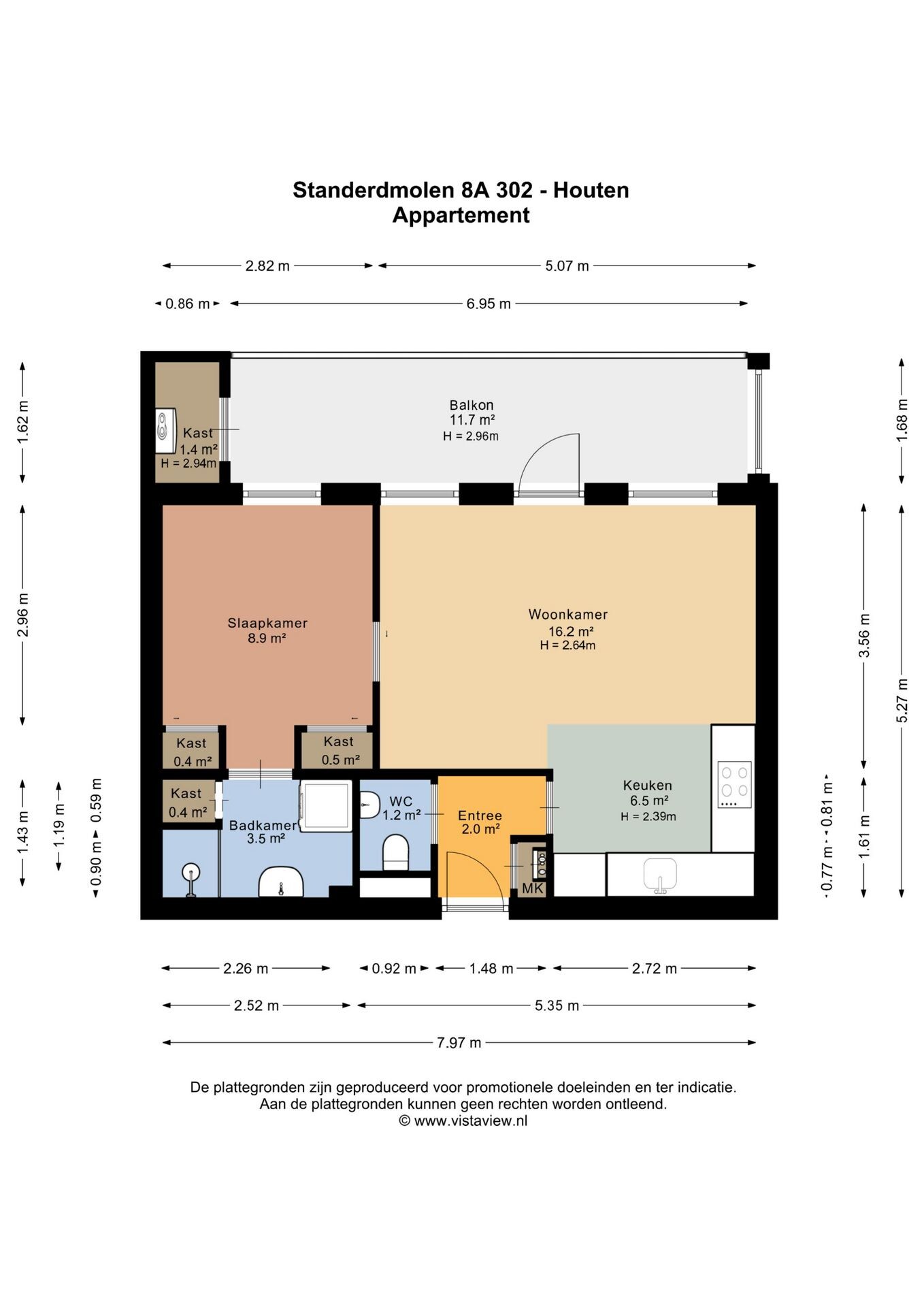 Studio te koop: Standerdmolen 8A302, Houten