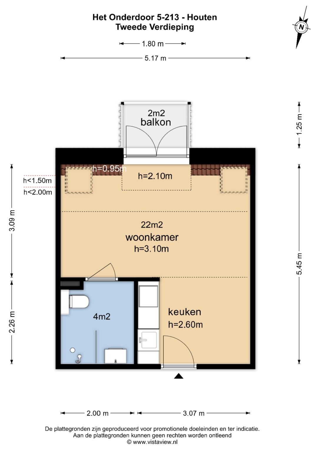Studio te koop: Onderdoor 5-213, Houten