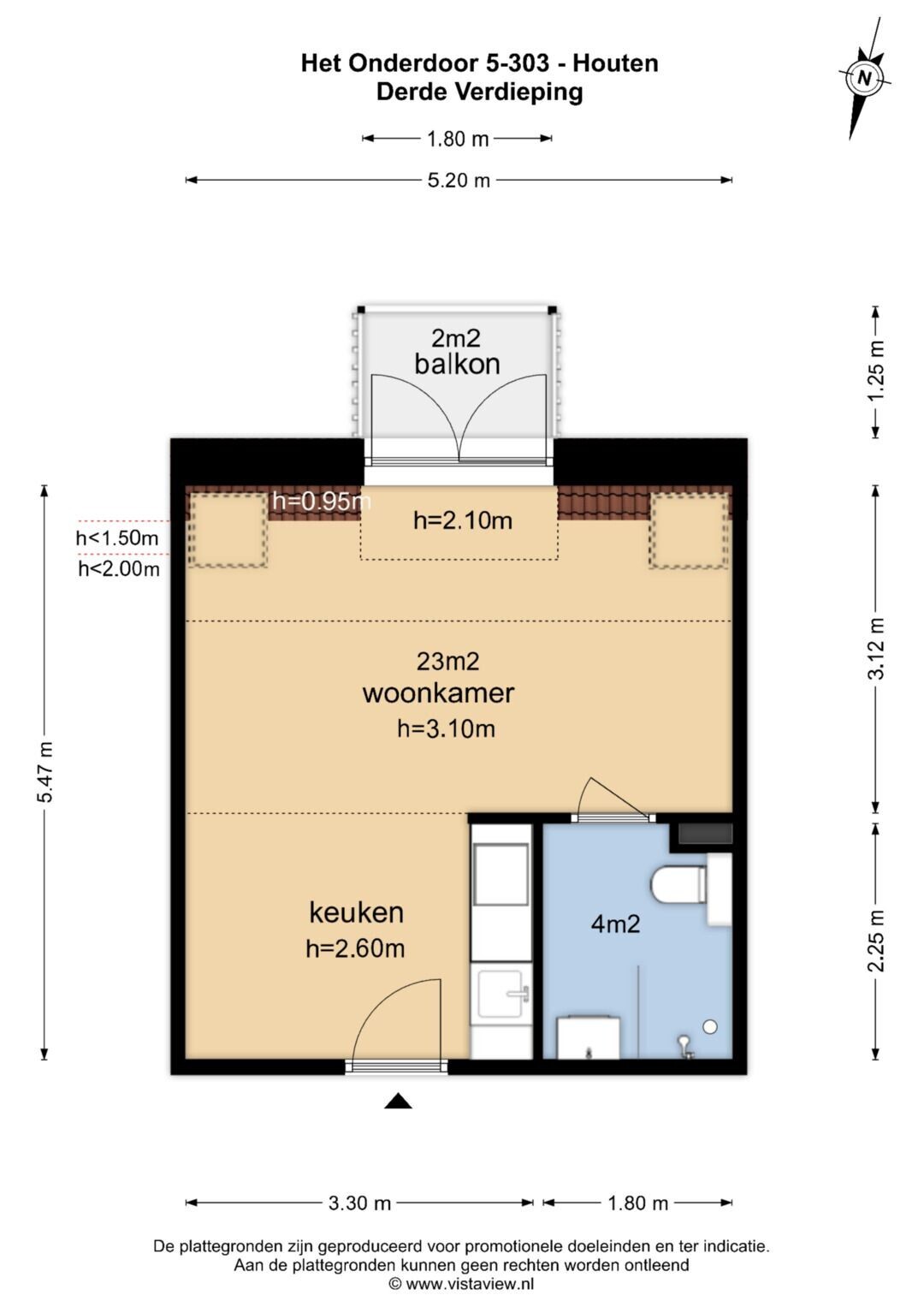 Studio te koop: Onderdoor 5-303, Houten