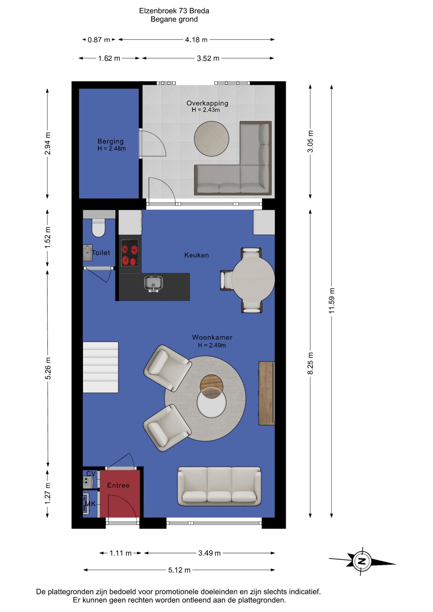 Tussenwoning te koop: Elzenbroek 73, Breda