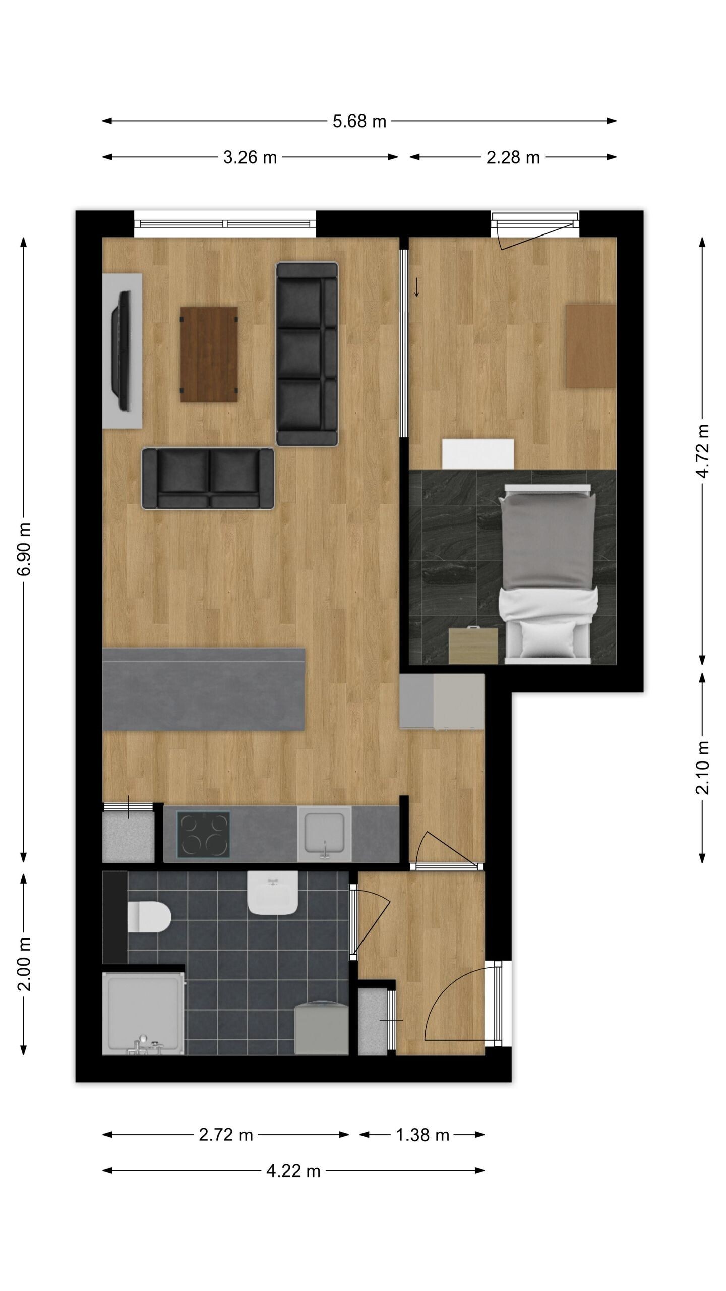 Studio te koop: Besterdring 27-06, Tilburg
