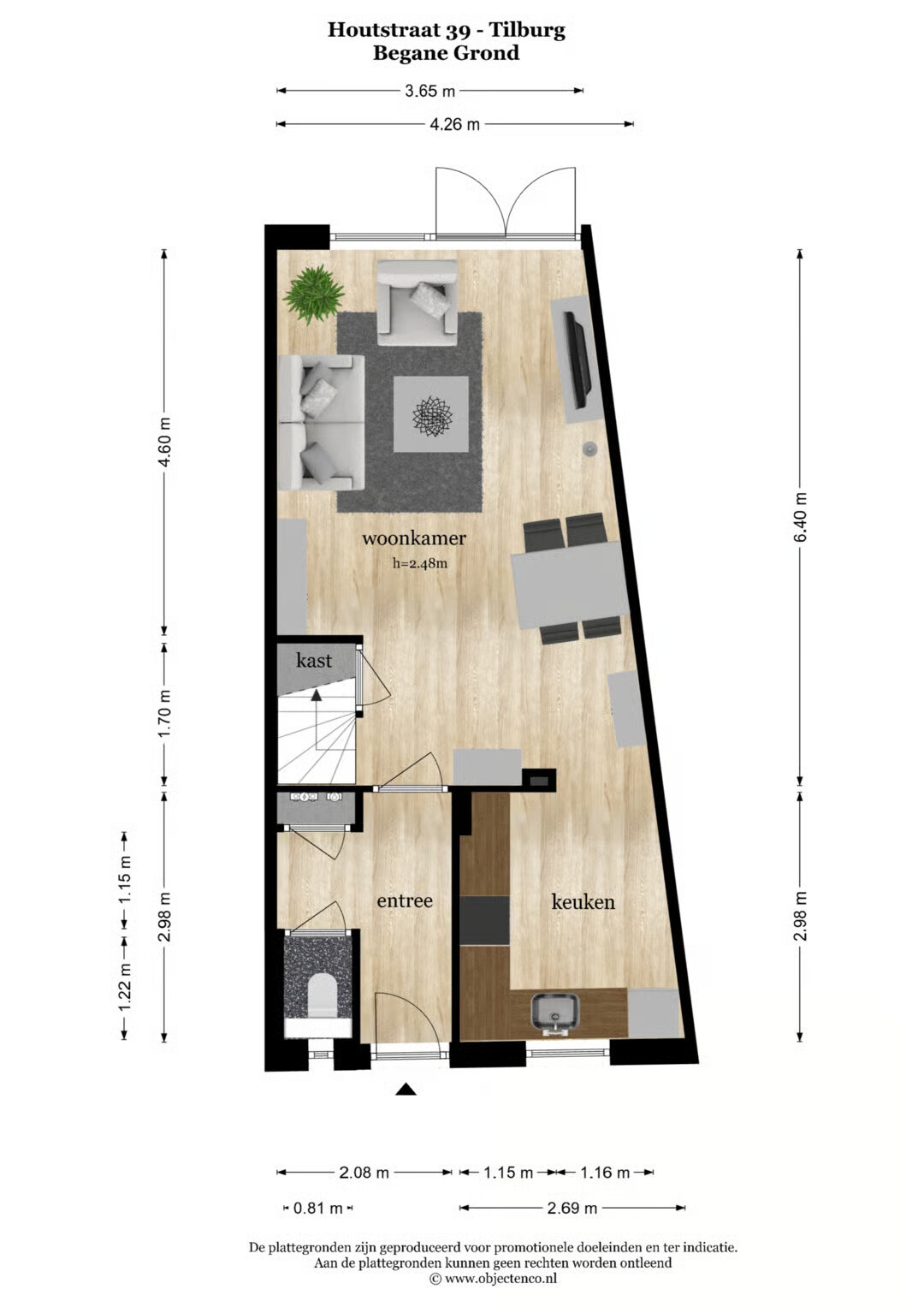 Tussenwoning te koop: Houtstraat 39, Tilburg