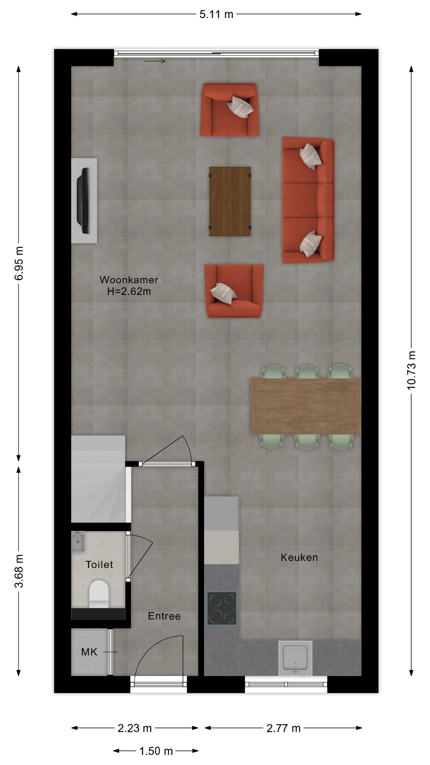 Tussenwoning te koop: Baronesstraat 13, Grave