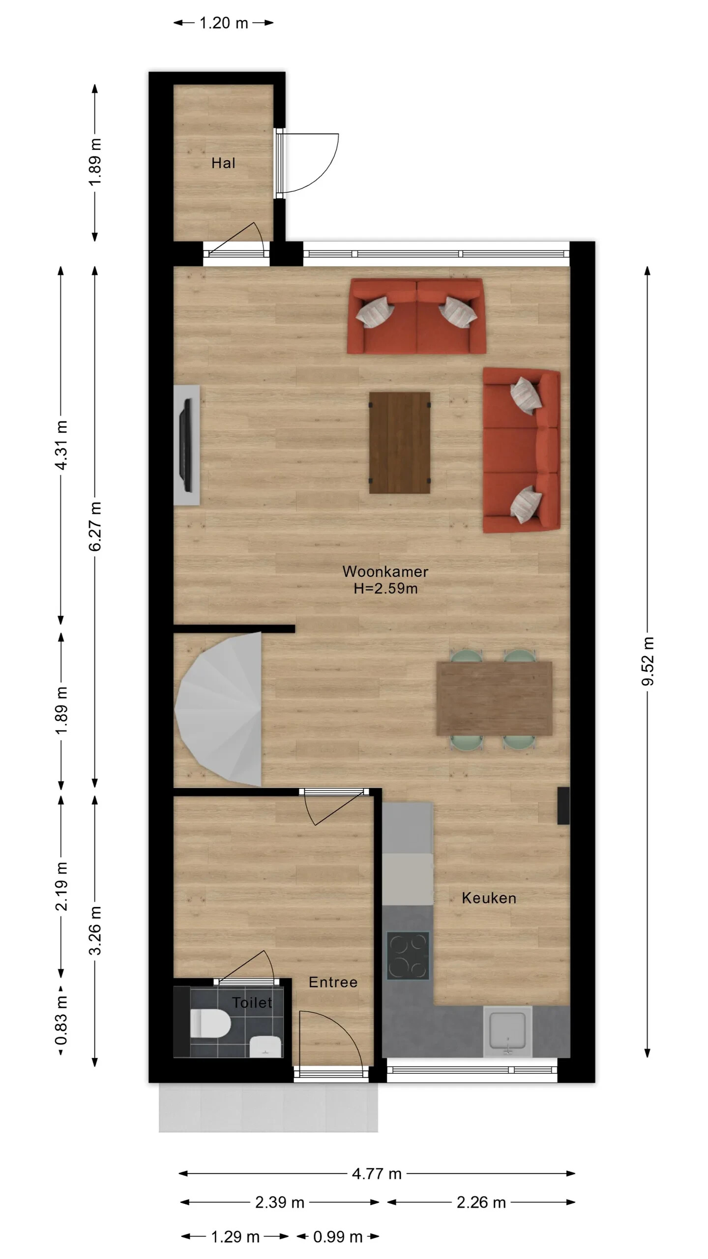 Tussenwoning te koop: Hazeleger 45, Cuijk