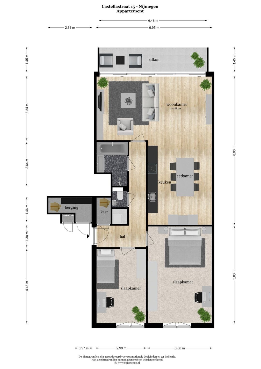 Appartement te koop: Castellastraat 15, Nijmegen