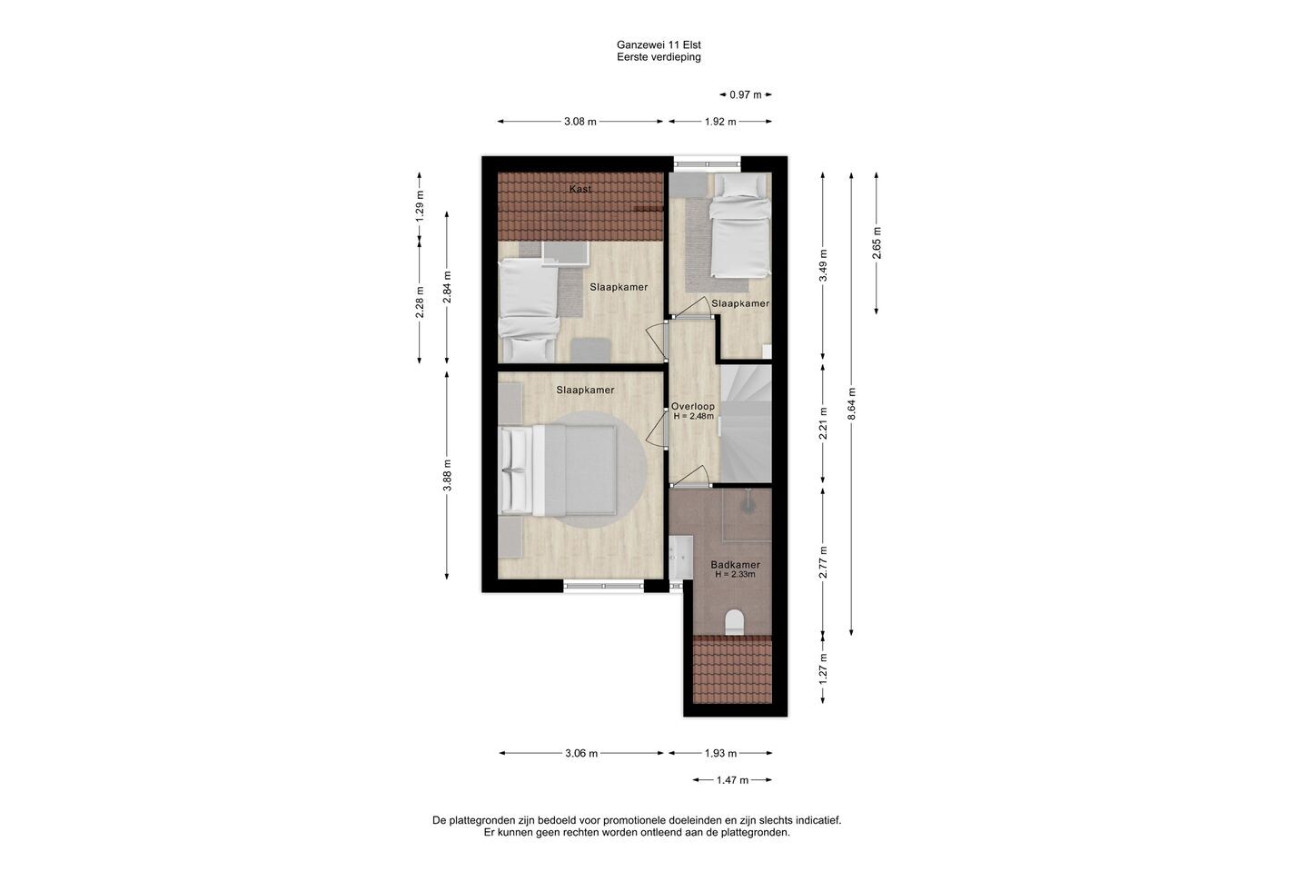Tussenwoning te koop: Ganzewei 11, Elst