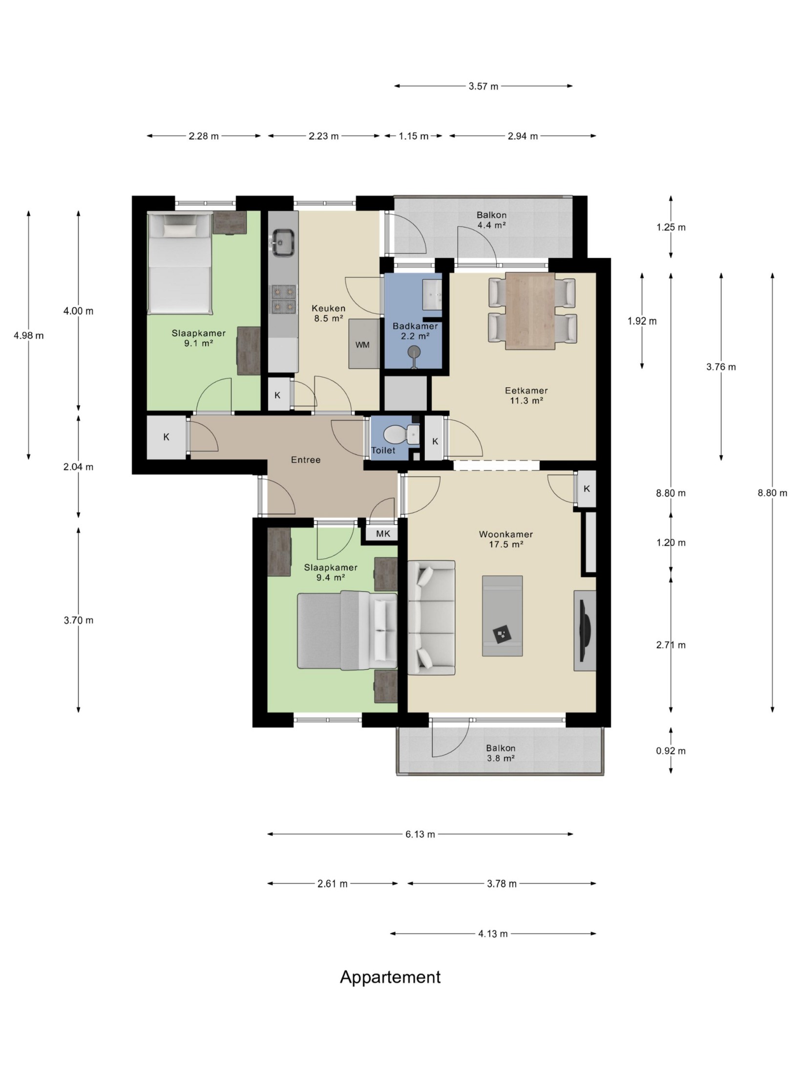 Appartement te koop: Bernhardlaan 41-2, Arnhem
