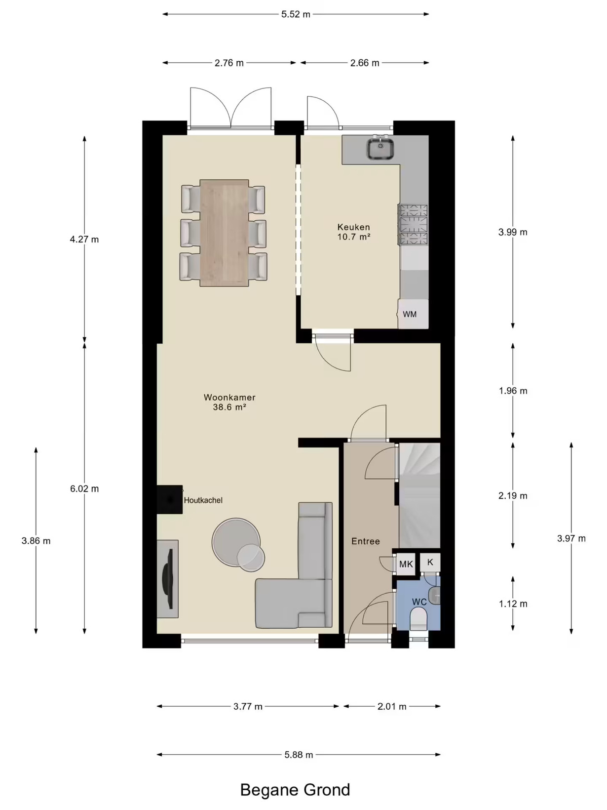 Tussenwoning te koop: Bereklauwstraat 4, Arnhem