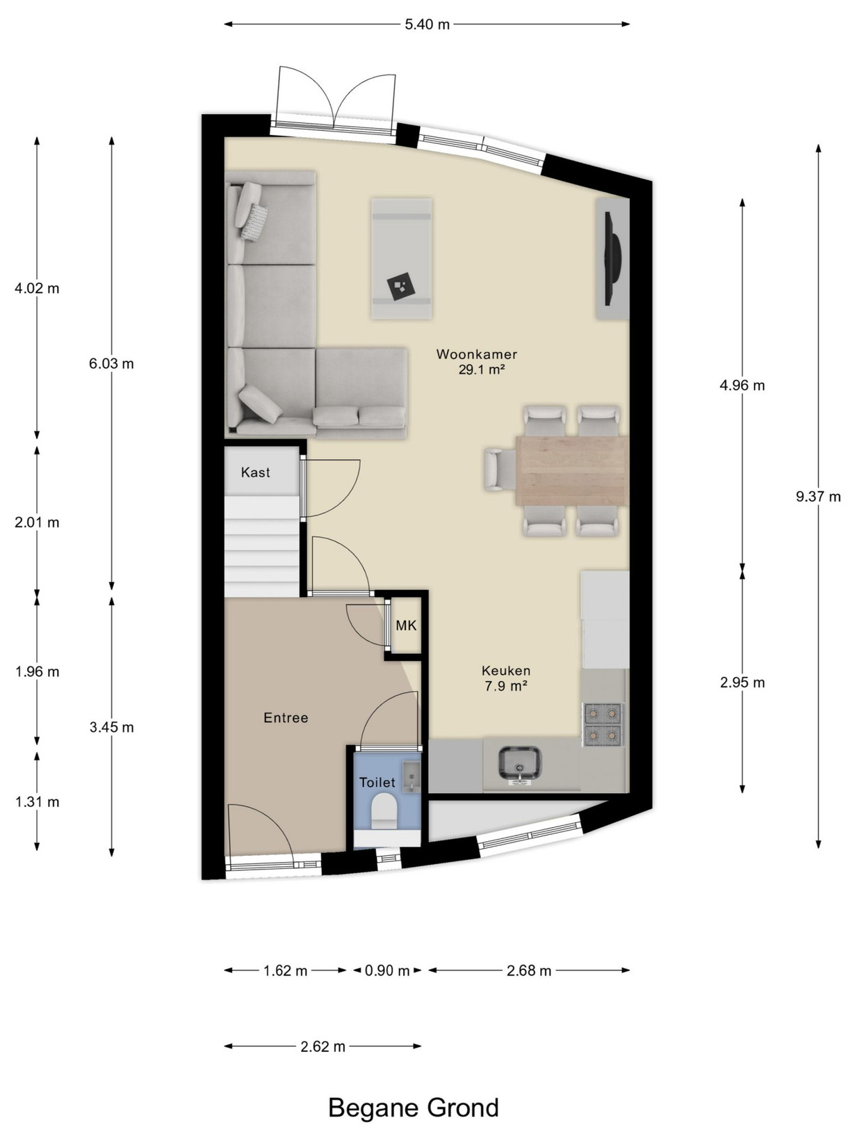 Tussenwoning te koop: Mr J.M. de Kempenaersingel 25, Arnhem
