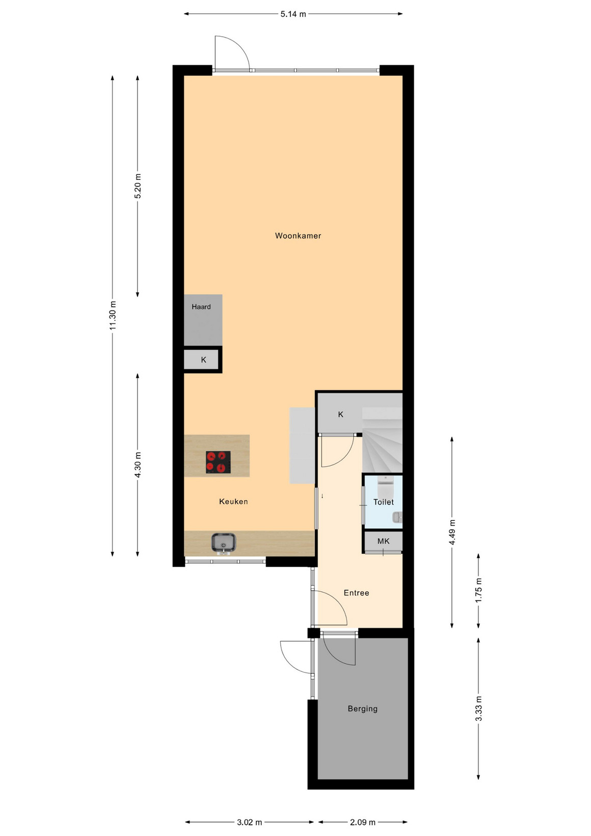 Tussenwoning te koop: Doornappel 16, Oldenzaal
