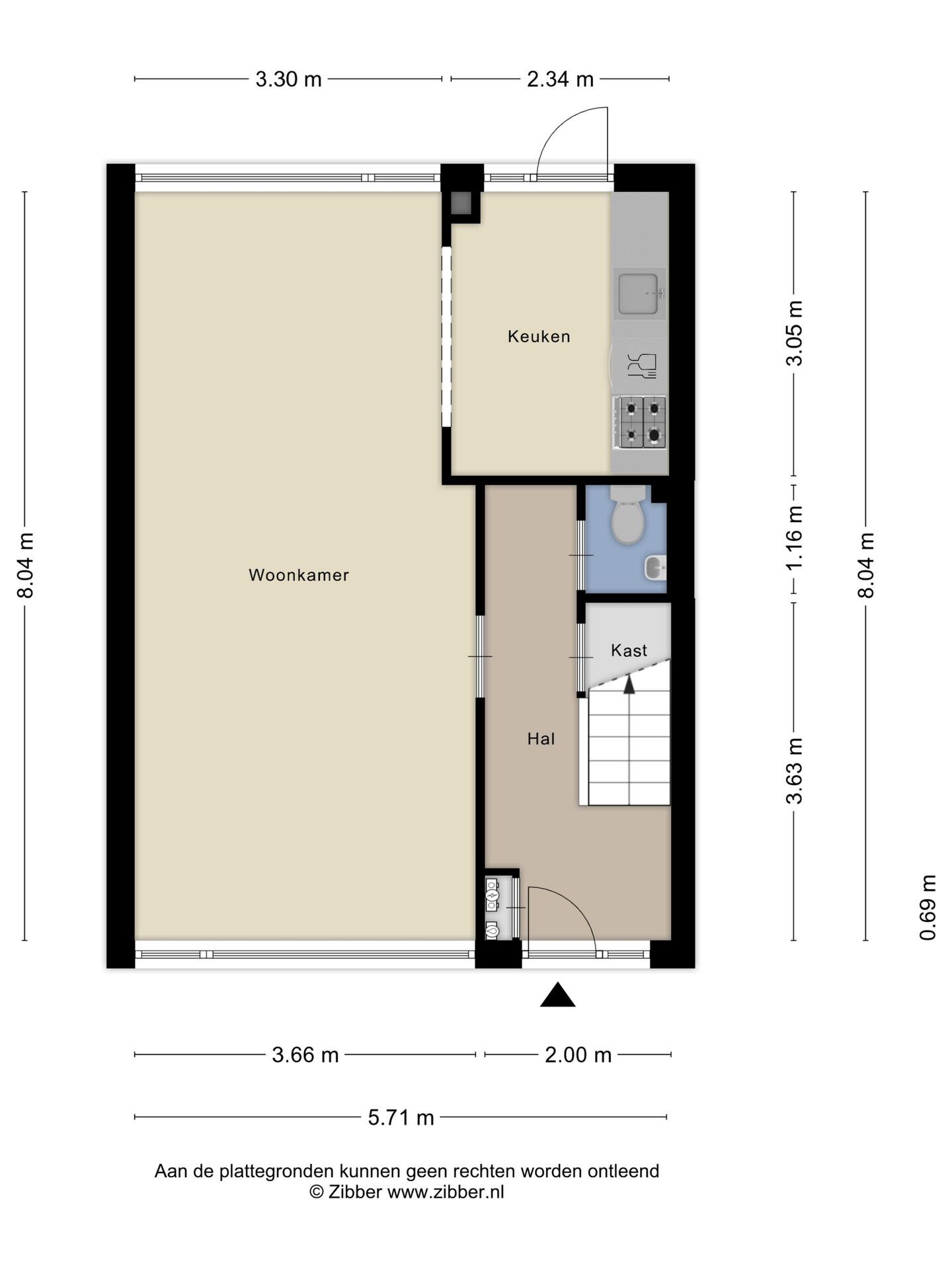 Tussenwoning te koop: Kromme Rijn 5, Zwolle