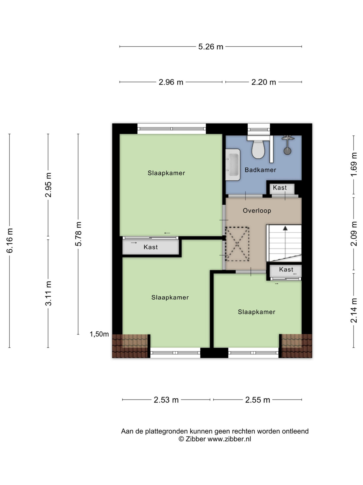 Tussenwoning te koop: Burg ten Veldestr 55, Genemuiden